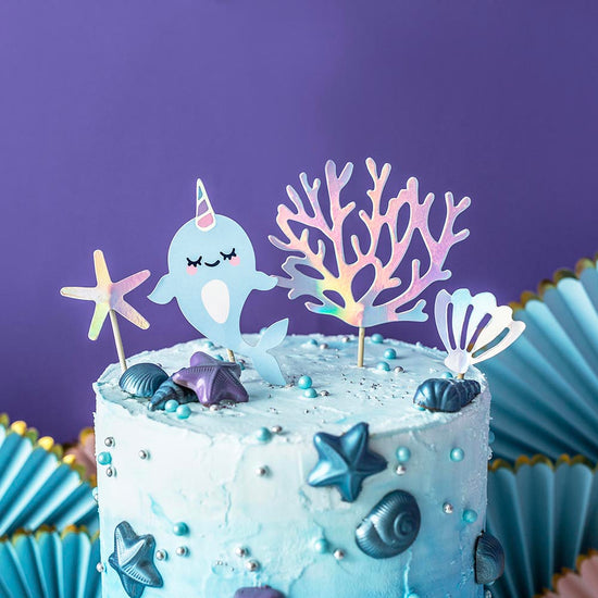 Cake topper Happy Birthday sirene