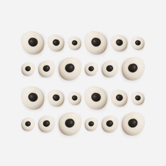 6 toppers en sucre yeux 3D pour décorer votre gateau d'Halloween