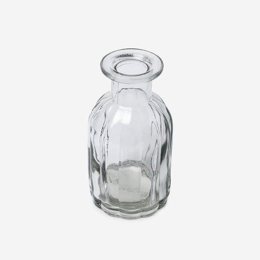 Pequeño jarrón biselado transparente decoraciones bodas eventos de cumpleaños