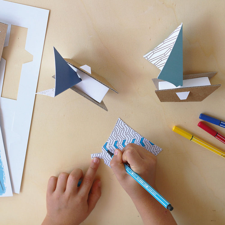 6 voiliers à fabriquer pour anniversaire garçon : kit loisirs créatifs 